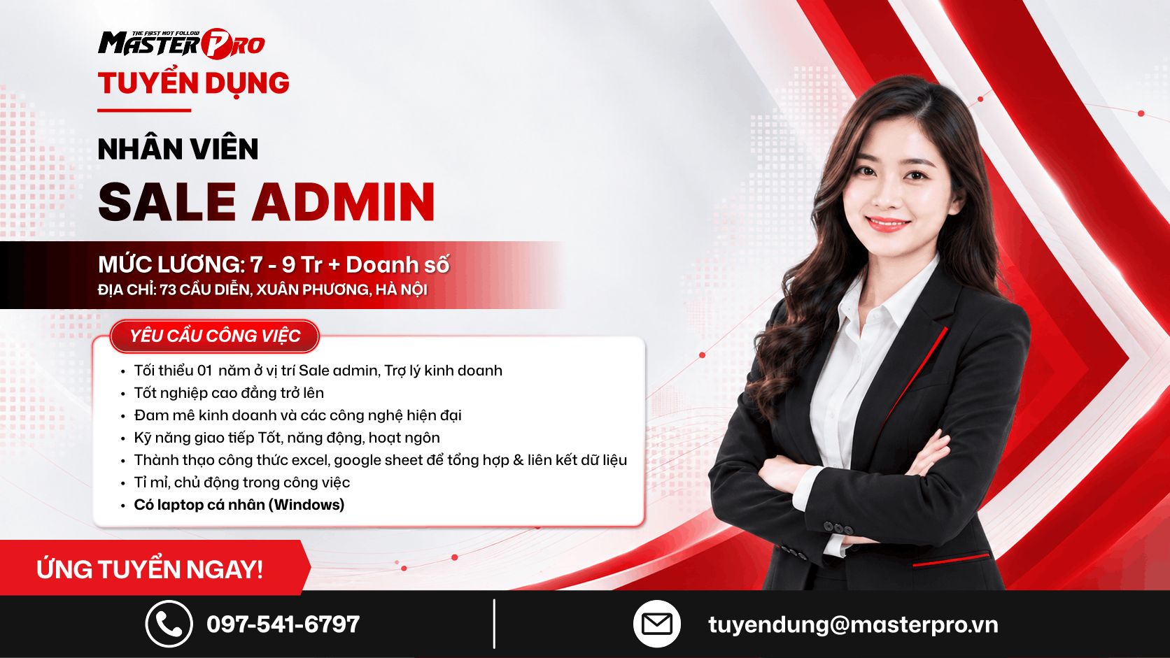 Tuyển dụng Nhân viên Sale admin – Trợ lý kinh doanh Tháng 10/2026