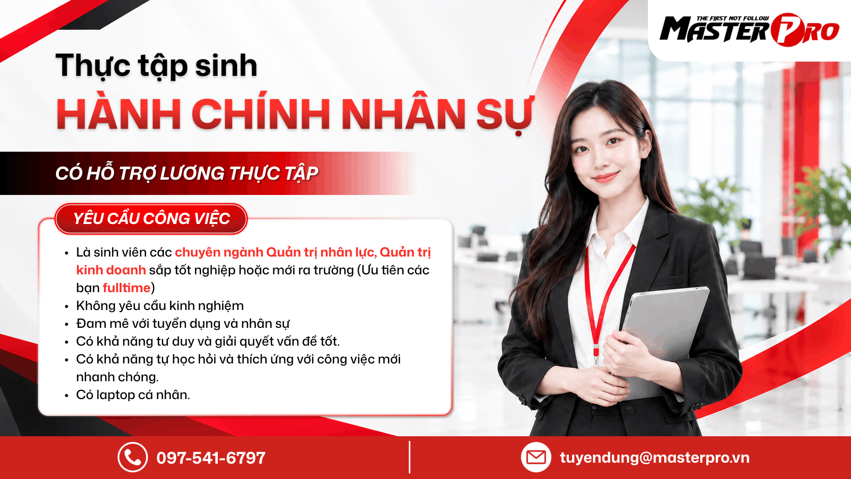 Tuyển dụng Thực tập sinh Hành chính Nhân sự Tháng 10/2026