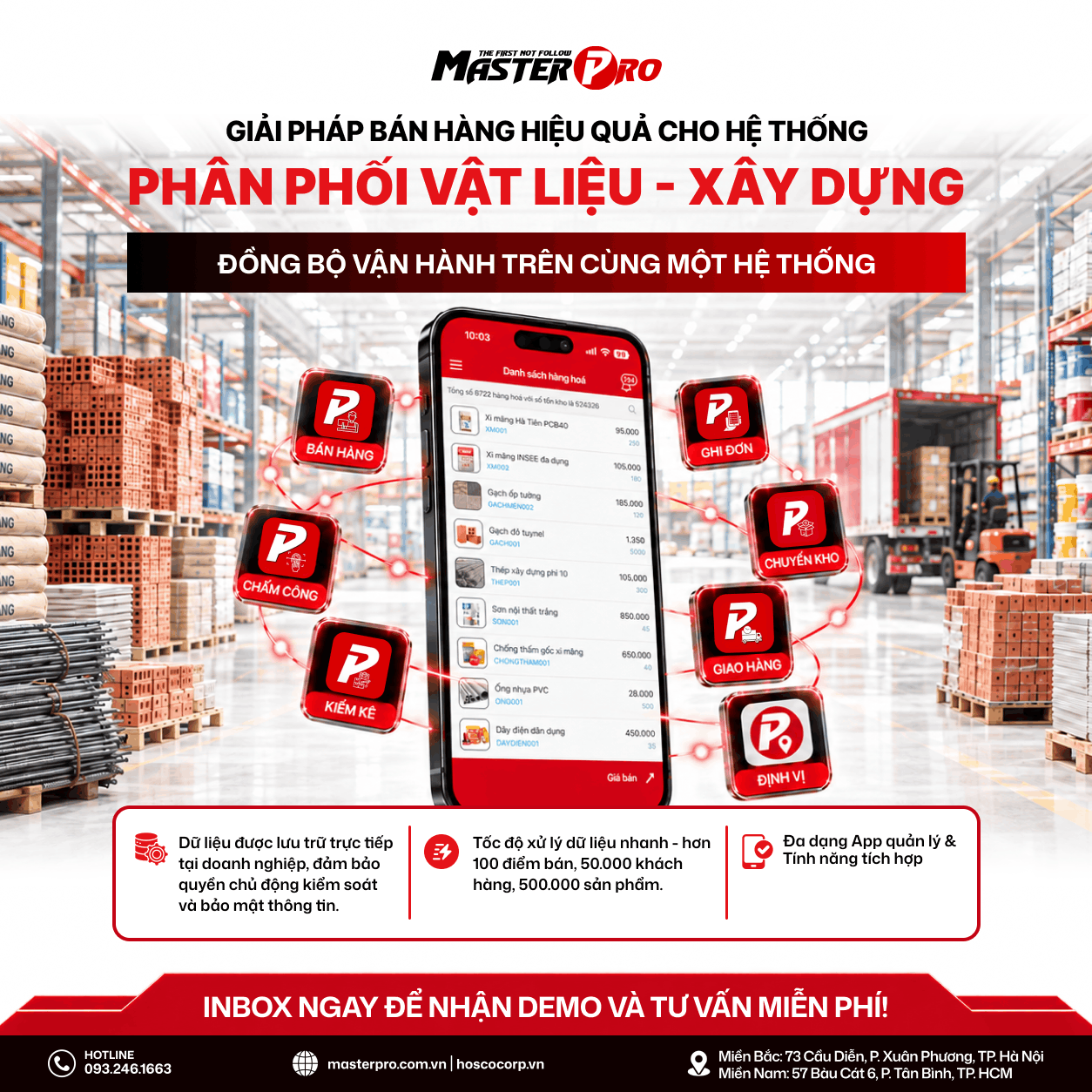MASTERPRO - PHẦN MỀM QUẢN LÝ BÁN HÀNG CHO DOANH NGHIỆP PHÂN PHỐI VẬT LIỆU XÂY DỰNG 1. PP VL XD 1