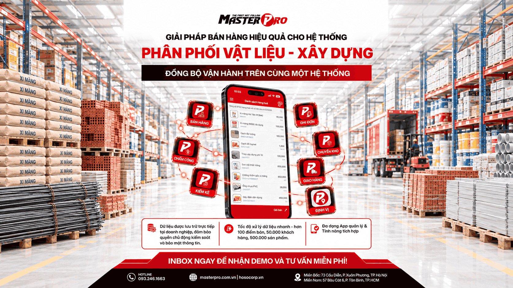 MASTERPRO – PHẦN MỀM QUẢN LÝ BÁN HÀNG CHO DOANH NGHIỆP PHÂN PHỐI VẬT LIỆU XÂY DỰNG
